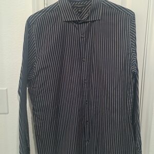 Men's Banana Republic Striped Black Shirt